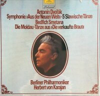 Antonín Dvořák / Bedřich Smetana - Berliner Philharmoniker, Herbert von Karajan – Symphonie "Aus Der Neuen Welt" - 5 Slawische Tänze / Moldau - Tänze Aus "Die Verkaufte Braut" / LP / Sealed (M/S)
