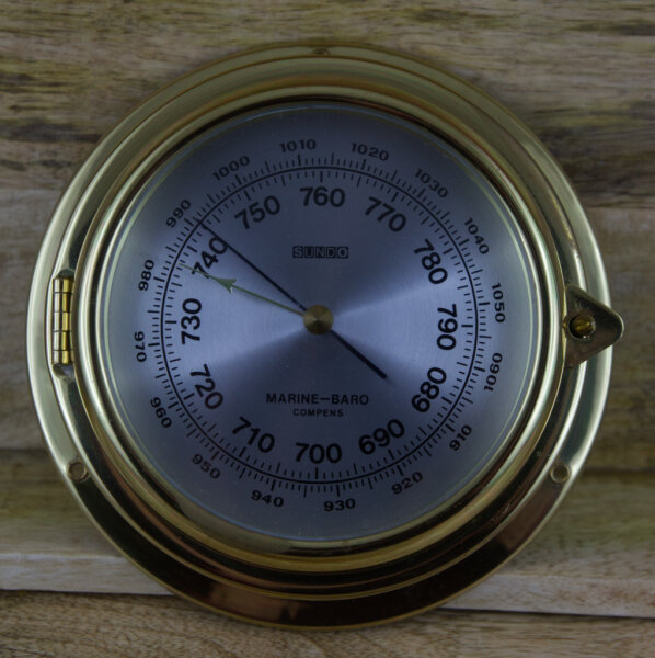 Marine-Baro Compens (Barometer/ Messing/ Bullauge)